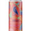 A single tall can of our Jubilee beer, the can label is neon peach with 80's style shapes dynamically dancing around the can.