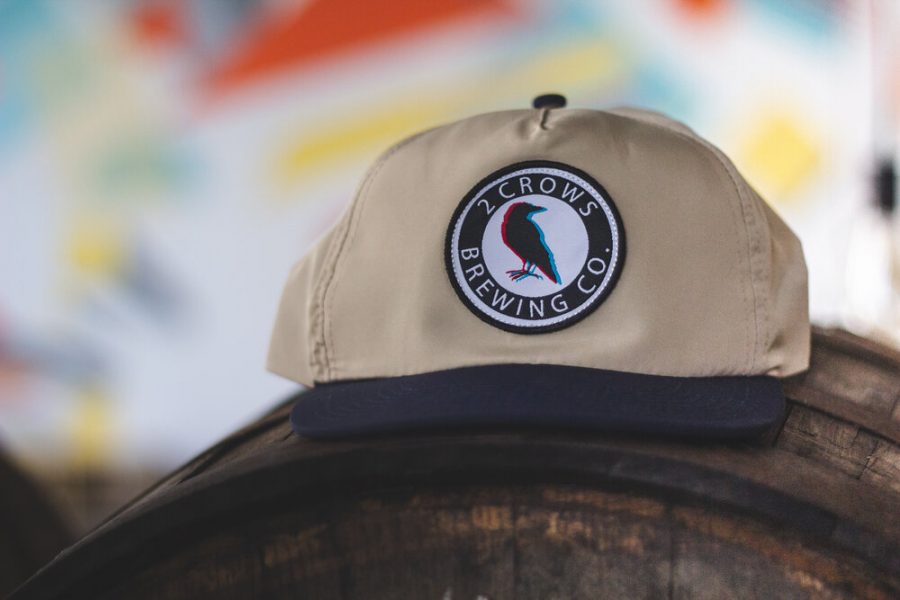 Blue and Tan Snap-Back On Barrel
