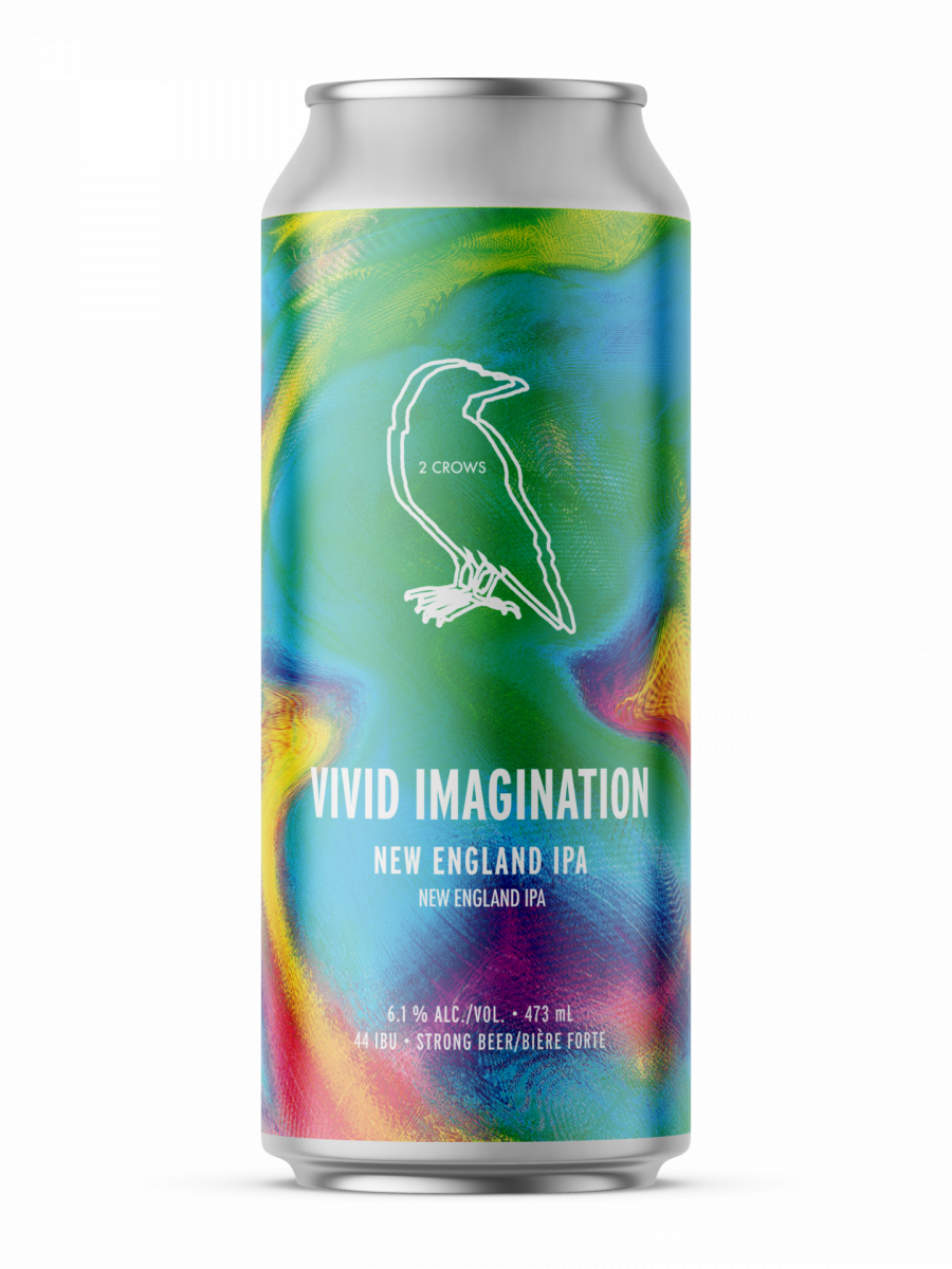 a single can of vivid imagination from 2 crows brewing