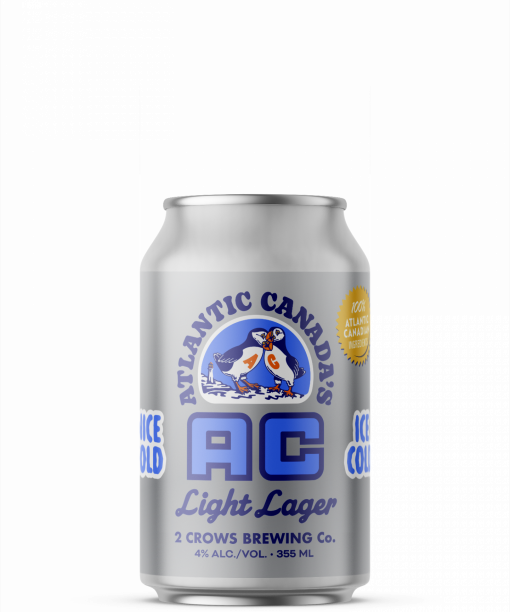 Ac Atlantic Canad;s light lager from 2 crows brewing